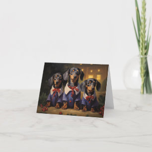 Dachshund Christmas Card