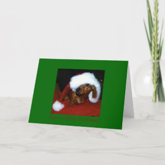 Dachshund Christmas Card