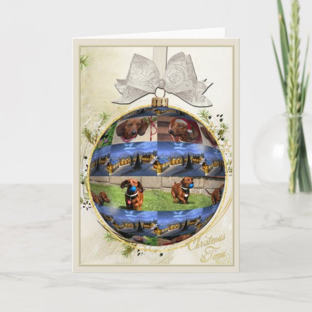 Dachshund Christmas Card (Front)