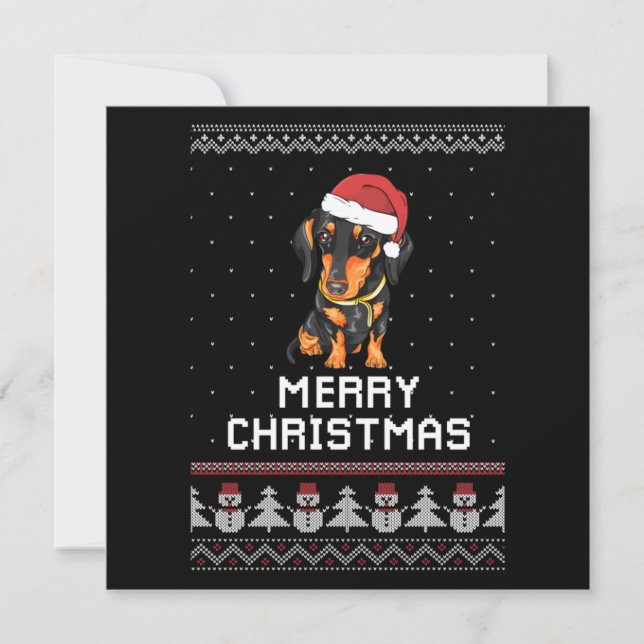 Dachshund Christmas Card (Front)