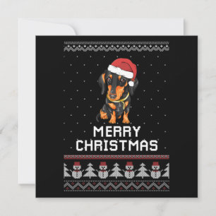 Dachshund Christmas Card