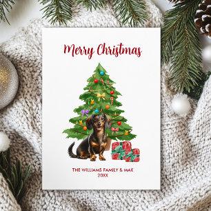 Dachshund Christmas Card