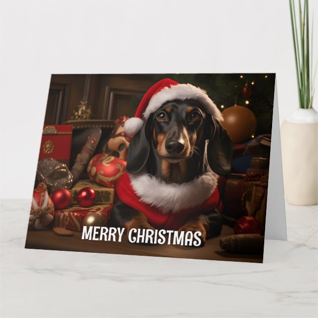 Dachshund Christmas Card (Front)