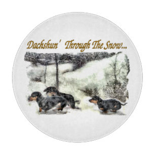 Dachshund Christmas Cutting Board