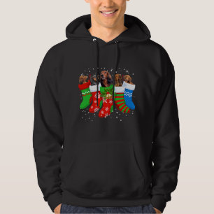 Dachshund Christmas Dachshund Dog Cute Socks Xmas Hoodie