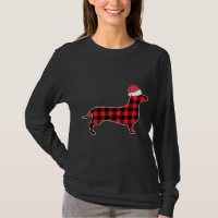 Dachshund Christmas Decorations Red Plaid Buffalo