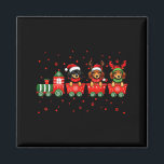 Dachshund Christmas Dog Lights Santa Xmas Pet Dog  Magnet<br><div class="desc">Dachshund Christmas Dog Lights Santa Xmas Pet Dog Lover Kids</div>