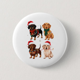 Dachshund Christmas Dog Mom Lover Xmas Gift 6 Cm Round Badge