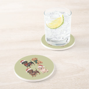 Dachshund Christmas Dog Mum Lover Xmas Gift Coaster