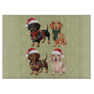 Dachshund Christmas Dog Mum Lover Xmas Gift Cutting Board