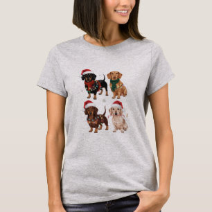 Dachshund Christmas Dog Mum Lover Xmas Gift T-Shirt