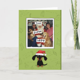 Dachshund Christmas Dog Photo Template Holiday