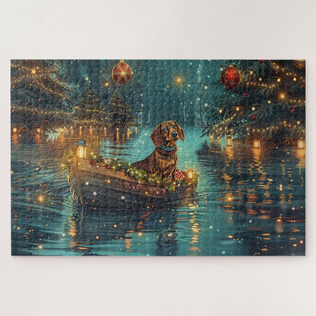 Dachshund Christmas Festive Voyage  Jigsaw Puzzle (Horizontal)