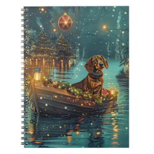 Dachshund Christmas Festive Voyage Notebook