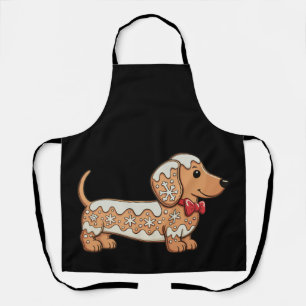 Dachshund Christmas Gingerbread Cookie Weiner Dog Apron