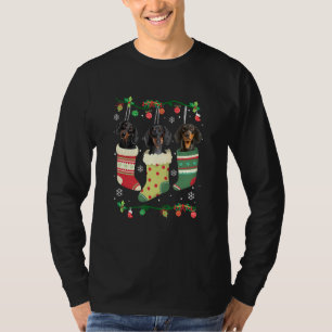 Dachshund Christmas Lights Xmas Dog Costume T-Shirt
