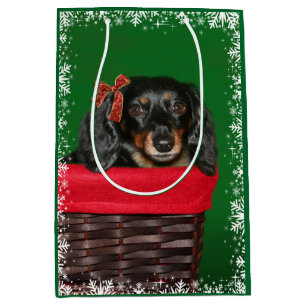 Dachshund Christmas Medium Gift Bag