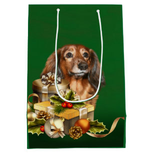 Dachshund Christmas Medium Gift Bag