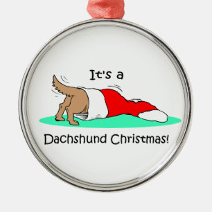 Dachshund Christmas Metal Tree Decoration