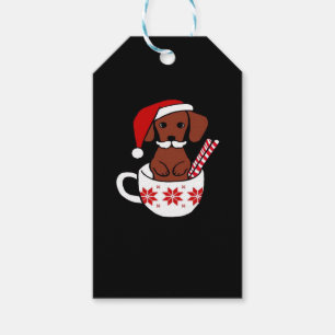 Dachshund Christmas Mustache Coffee Mug Classic T- Gift Tags