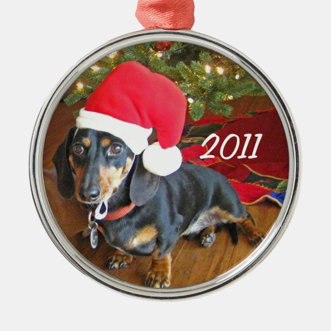 Dachshund Christmas Ornament (Front)