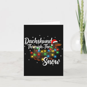 Dachshund Christmas Pajamas Shirt Dachshund Throug Card