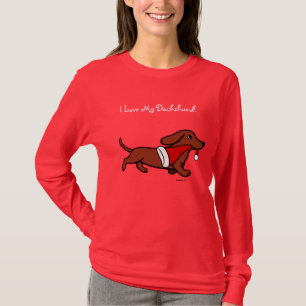 Dachshund Christmas Running T-Shirt