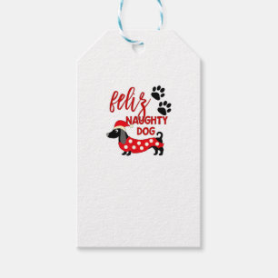 Dachshund Christmas Shirt _ Funny Feliz Naughty Do Gift Tags