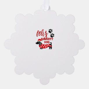 Dachshund Christmas Shirt _ Funny Feliz Naughty Do Tree Decoration Card