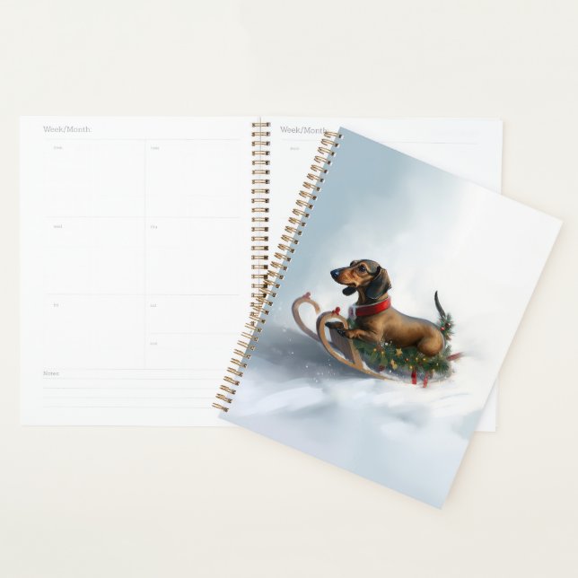 Dachshund Christmas snow winter Planner (Display)