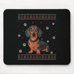 Dachshund Christmas Sweater Xmas Pet Animal Dog Lo Mouse Pad