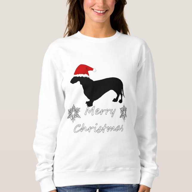 Dachshund christmas sweatshirt (Front)