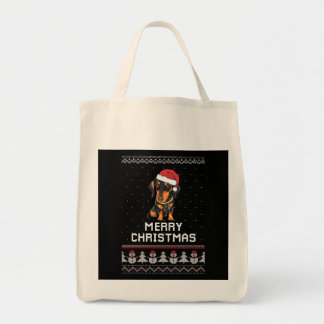 Dachshund Christmas Tote Bag
