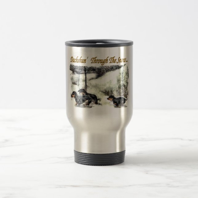 Dachshund Christmas Travel Mug (Center)