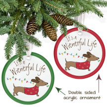 Dachshund Christmas Tree Ornament - Naughty Puppy
