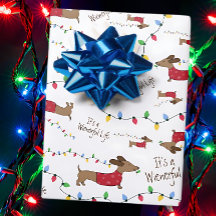 Dachshund Christmas Wrapping Paper Variety Set