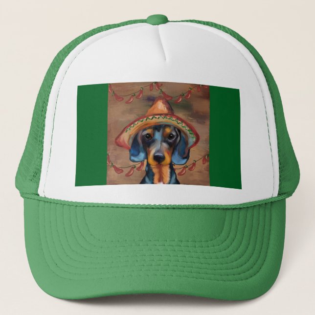 Dachshund Cinco de Mayo Trucker Hat (Front)