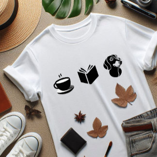 Dachshund Coffee Book gift for doglover  T-Shirt
