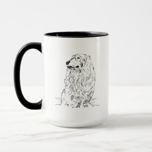 Dachshund Coffee Mug – Long Haired Sausage Dog
