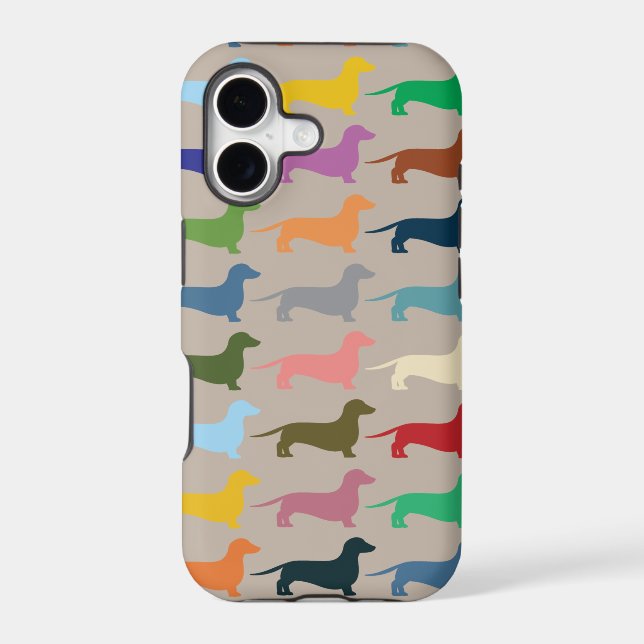 Dachshund colorful Iphone case (Back)