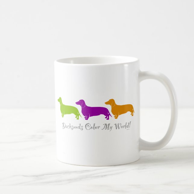 Dachshund Colour My World Coffee Mug (Right)