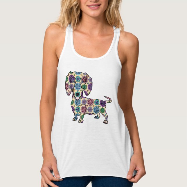 Dachshund - Coloured Tank Top (Front)