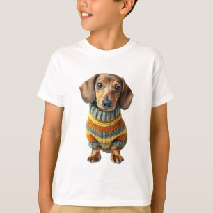 Dachshund Colourful Sweater Kids
