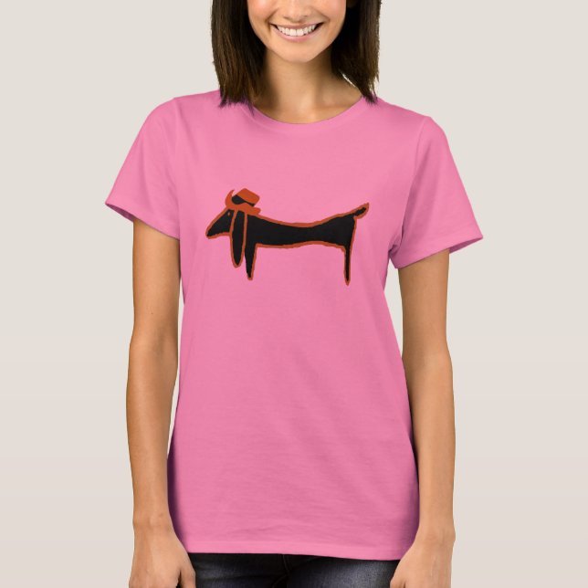 Dachshund Cowboy T-Shirt (Front)