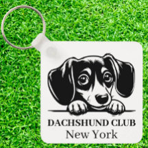 Dachshund Custom Club Theme keychain
