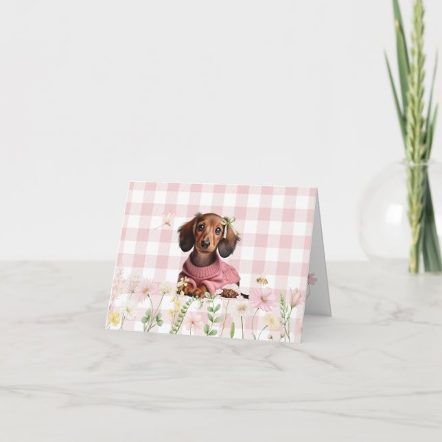 Dachshund Customised Any Occasion Card (Front)
