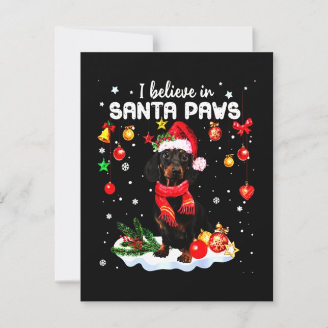 Dachshund Cute Christmas Card (Front)