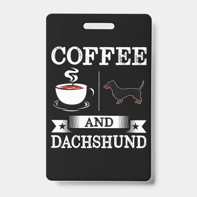 Dachshund Cute Dog ID Badge (Front)