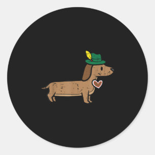 Dachshund Cute Sausage Dog German Kids Men Women  Classic Round Sticker