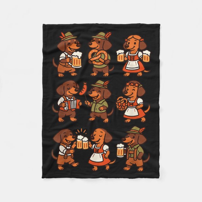 Dachshund Cute Sausage Dog German Men Women  Fleece Blanket (Front)